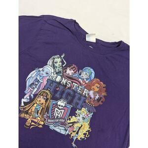 Y2K Monster High Purple Mattel Graphic Tee Unisex Sz Large